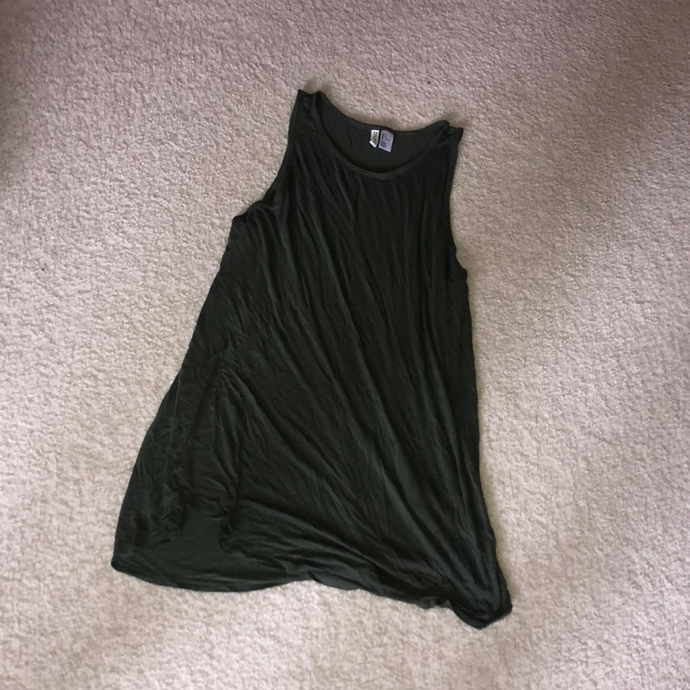 Arm green tank top dress